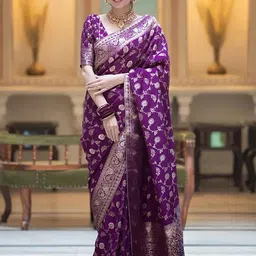 AMRUTKALA SAREES Woven Design Designer Banarasi Saree-23