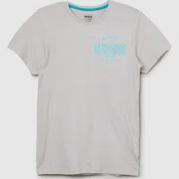 max Boys Typography Printed Round Neck Cotton T-shirt-image-96