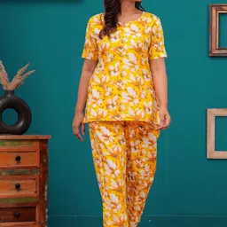 Fasnesio Printed Pure Cotton Tunic With Trousers-picture-2