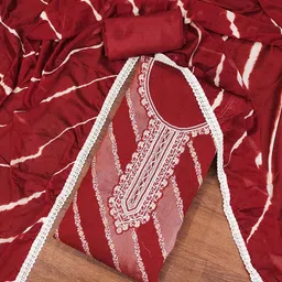 SHADOW & SAINING Floral Woven Design Banrashi Silk Unstitched Dress Material-image-38