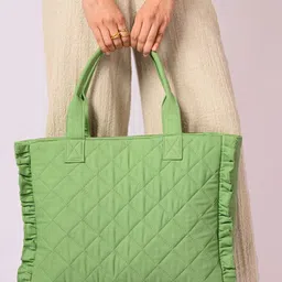 earthbags Structured Tote Bag with Quilted-13