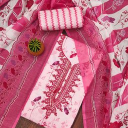 SHADOW & SAINING Printed Pure Cotton Unstitched Dress Material-picture-27