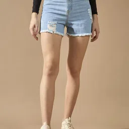 DOLCE CRUDO Women Denim Shorts-picture-9