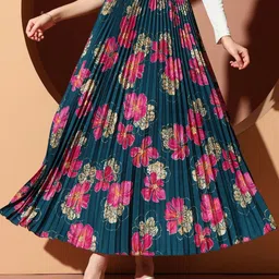 OTABU Floral Printed A-Line Maxi Skirt-picture-17