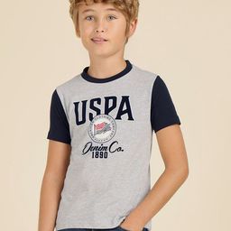U.S. Polo Assn. Kids Boys Brand Logo Printed Pure Cotton T-shirt-image-129