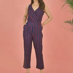 LA FEMINAE Striped Basic Jumpsuit-picture-54