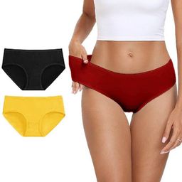 Diving Deep Women Plus Size Pack of 3 Cotton Hipster Briefs-image-84