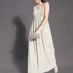 BAESD Solid Embellished Maxi Dress-image-24