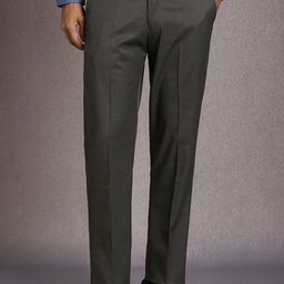 Louis Philippe Men Textured Formal Trousers-picture-22