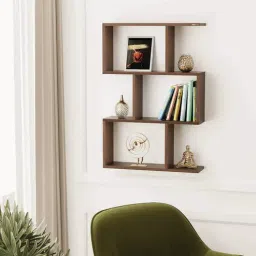 bluewud Wenge Maple Wooden Floating Shelf Display Rack-picture-32