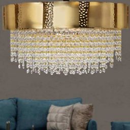 kapoor lampshades Acura Gold Metal Empire Chandelier-picture-12