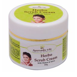 Ayurvedic Life Herbo Scrub Cream with Walnut & Sariva - 50 g-46