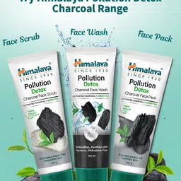 Himalaya Pollution Detox Charcoal Face Scrub with Green Tea To Exfoliate Impurities - 50g image 5