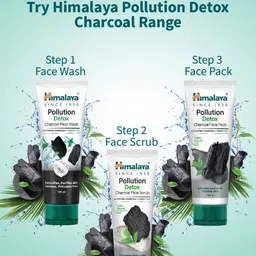 Himalaya Pollution Detox Charcoal Face Scrub with Green Tea To Exfoliate Impurities - 50g image 4
