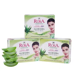 ROSA Herbalcare Set of 3 Aloevera Gel Soap With Tea Tree Oil - 100 g Each-21