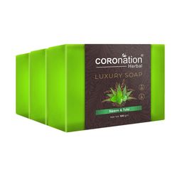 COROnation Herbal Set of 3 Neem & Tulsi Luxury Soap - 100 g Each-8