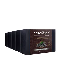 COROnation Herbal Set of 5 Activated Charcoal Luxury Soaps - 100g each-25