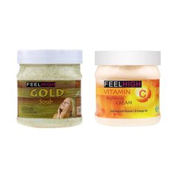 FEELHIGH Set of Gold Scrub & Vitamin C Brightening Cream - 500 ml Each-59