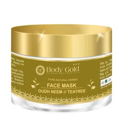 Body Gold Pure Natural Herbal Face Mask With Oudh Neem & TeaTree - 60gm-1