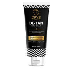 7 DAYS De-Tan Face Wash for Even Skin Tone with Vitamin E & Papaya Extract - 100 ml-1