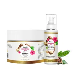 INDALO Set Of 2 Macadamia Nuts Anti-Frizz Hair Serum & Mask-300gm-44