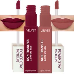 PERPAA Set Of 2 Waterproof Liquid Matte Power Stay Lipstick 100gm-8