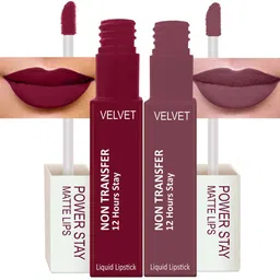PERPAA Set Of 2 Waterproof Liquid Matte Power Stay Lipstick 100gm-9