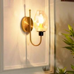 kapoor lampshades Magnum Black and Gold Metal and Glass Wall Sconces-picture-19