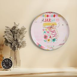 Homspurts Pink Joy Printed Metal Wall Plates-picture-53