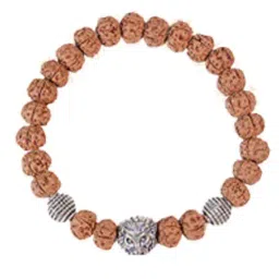seetara 5 Mukhi Rudraksha Energy Healing Bracelet with Lion Charm-picture-19