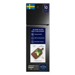 Electrolux UltimateTaste 300 360 Litres 2 Star Frost Free Double Door Refrigerator with Door Alarm (ETB3700K-H, Glossy Black Steel)-image-14