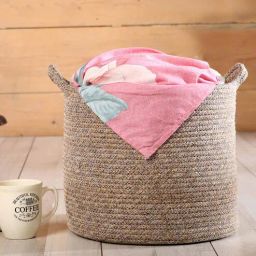 pano Beige Polypropylene 52 Ltr (1Pc) Storage Basket-picture-1