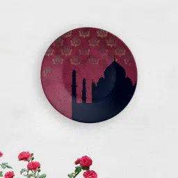 quirk india Purple Taj Mahal Ceramic Decorative Wall Plate-picture-10