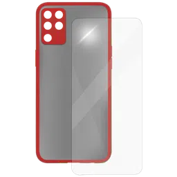 ARROW Camera Duplex Screen Protector & Polycarbonate Back Cover Combo for oppo F19 Pro (Scratch Protection, Red)-28
