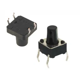 Push Button Switch - 12mm - 4 pin - Tactile/Micro Switch - 10mm Height image 1