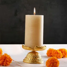 the home co. Gold Metal Candle Stand-picture-8