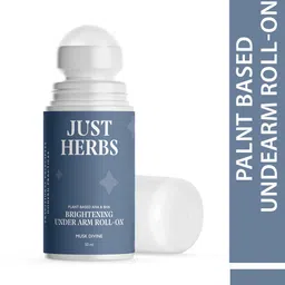Just Herbs Men AHA BHA Brightening Underarm Roll On Deodorant 50ml - Musk Divine-image-44