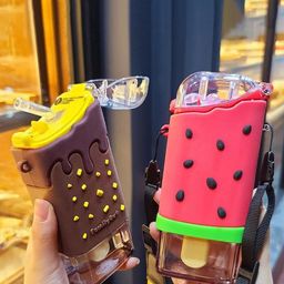 SHISHU Brown Cute Choco Bar Fruits Water Bottle 300ml-image-62
