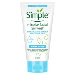Simple Water Boost Micellar Facial Gel Wash for Dry Sensitive Skin with Pentavitin - 150ml-22