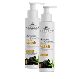Verdant Natural Care Set of 2 Activated Charcoal Face Wash with Tea Tree Oil - 100 ml each-123