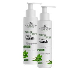 Verdant Natural Care Set Of 2 Neem Tulsi Face Washes - 100 ml Each-48