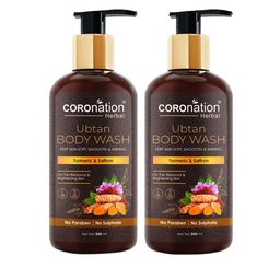 COROnation Herbal Set of 2 Ubtan Tan Removal Body Wash with Turmeric & Saffron 300 ml Each-70