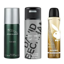 JAGUAR For Men + David Beckham Homme + Playboy Vip W Deo Combo Set 450ml-32