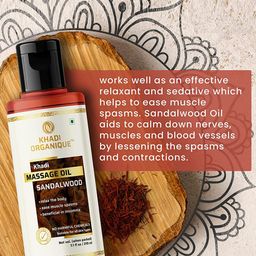 Khadi Organique Sandalwood Massage Oil to Repair Skin Tissues - 210 ml-image-8