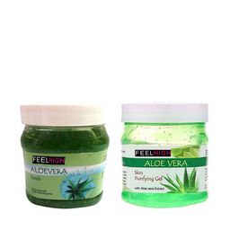 FEELHIGH Aloevera Skin Polishing Scrub & Skin Purifying Gel-46