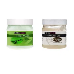 FEELHIGH Combo Of Neem Face Mask & Diamond Face Gel - 500ml Each-7
