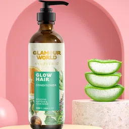 Glamour World Ayurvedic Glow Hair Conditioner with Aloe Vera & Tulsi - 200ml-picture-34