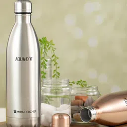 Wonderchef Silver-Toned Printed Stainless Steel Water Bottle 750 ml-image-88