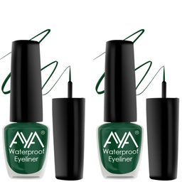 AYA Set Of 2 Long Lasting 24 Hrs & Waterproof Liquid Eyeliner 5ml Each - Green-27