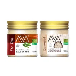 AYA Set of De Tan & Oatmeal Exfoliating Face Scrubs - 100 ml Each-31
